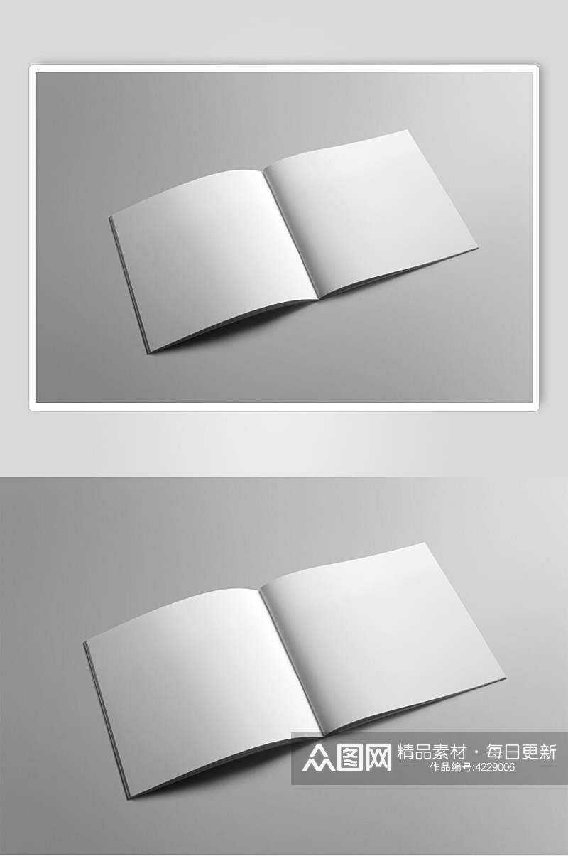 折痕纸张阴影画册封面贴图样机素材