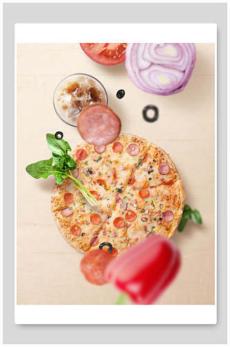 披萨创意美食海报背景