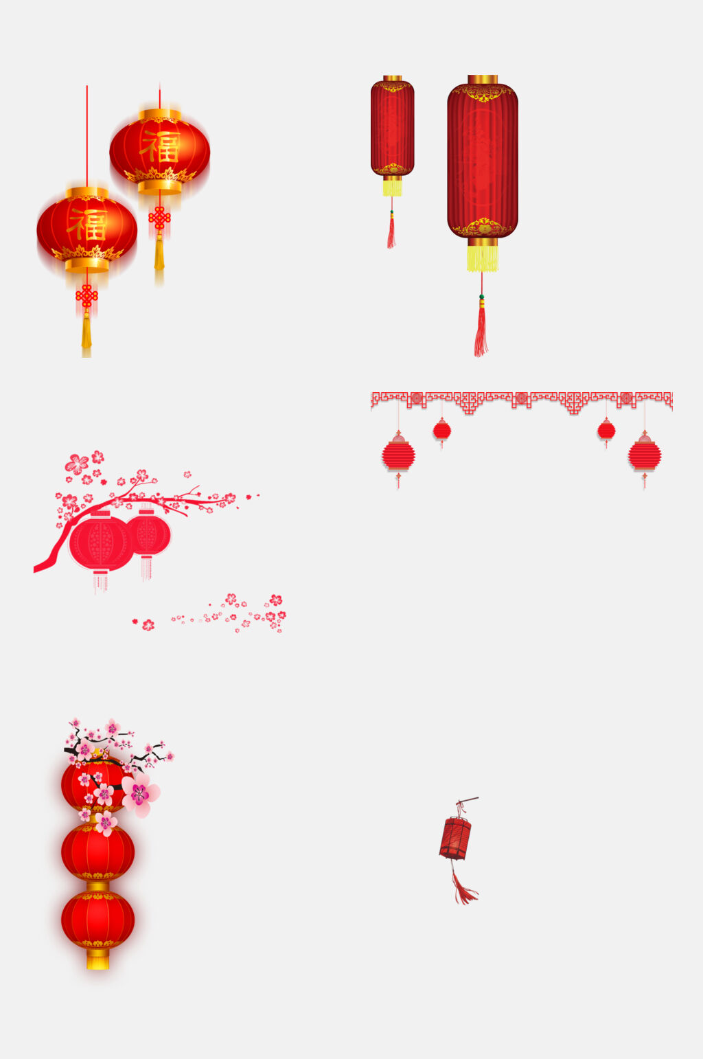 简约大气古风灯笼免抠素材素材