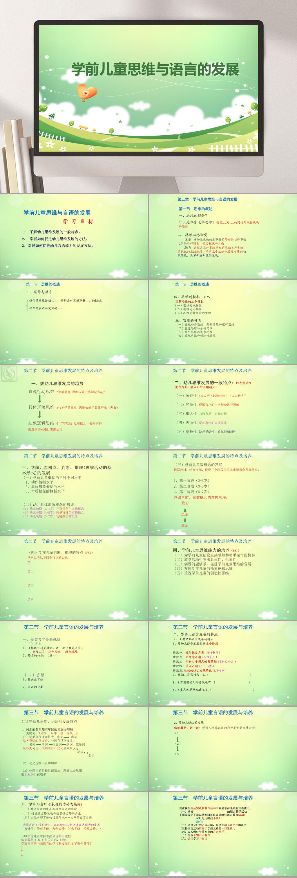 学前儿童思维与语言的发展PPT素材