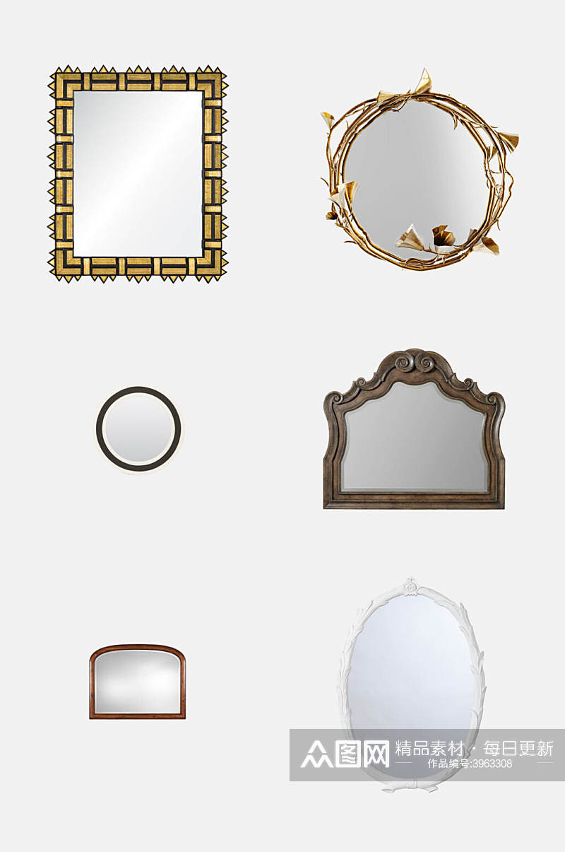 创意镜子免抠素材素材