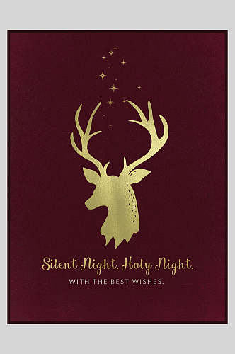 驯鹿圣诞节海报