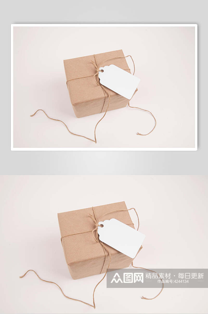创意牛皮纸包装吊牌设计样机素材