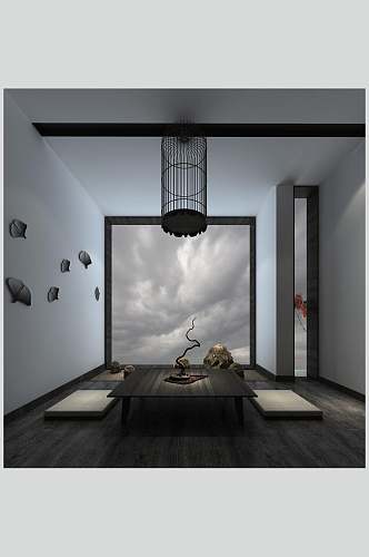 云朵笼子洋气高级感新中式室内图片