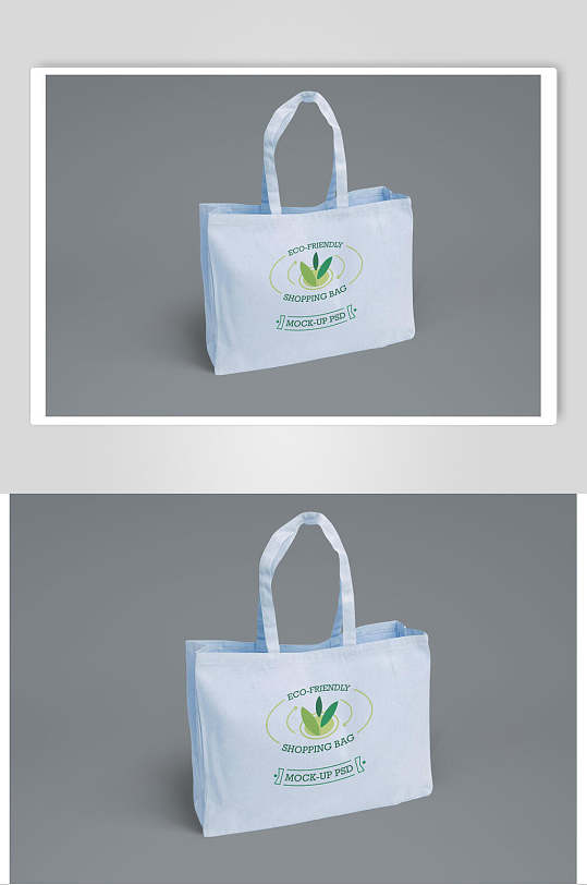 叶子英文字母帆布袋手提包样机-众图网