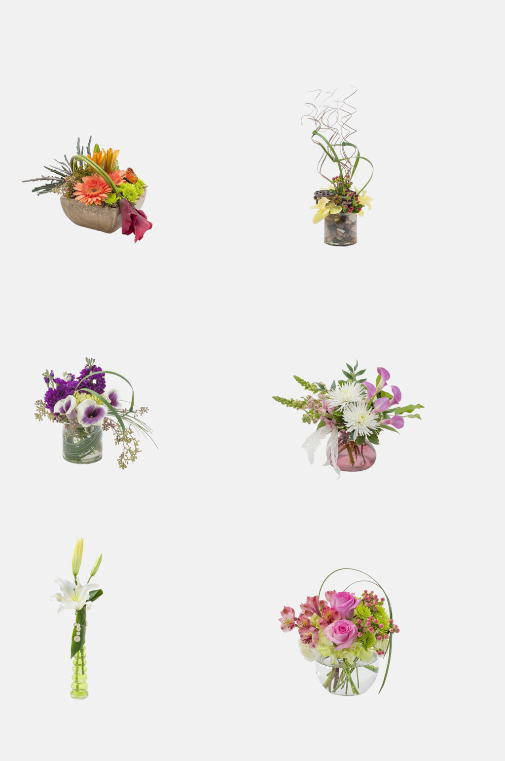 简约大气花篮绿植花艺免抠素材素材