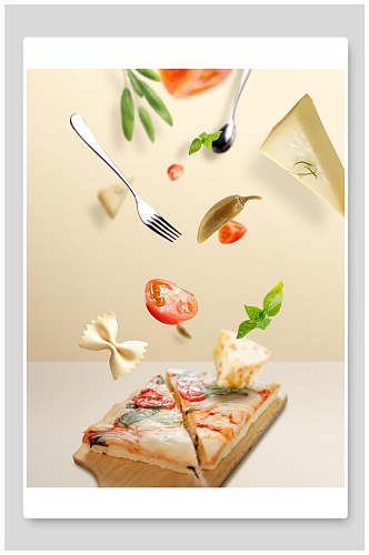披萨创意美食海报背景