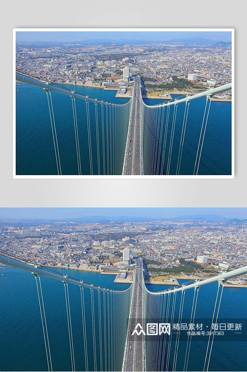 创意城市桥梁图片素材
