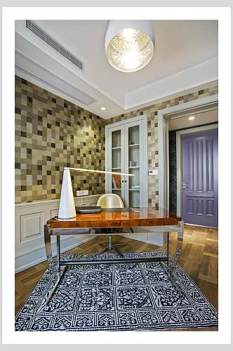 优雅地毯门桌椅法式别墅样板间图片