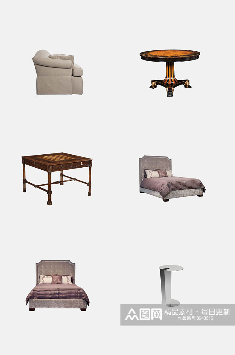 简约桌子美式家具免抠素材素材