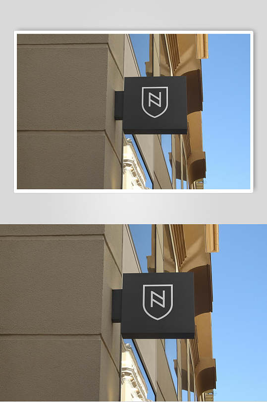 店铺店招商店门头招牌logo样机