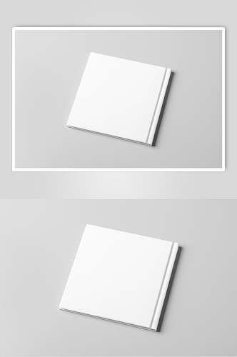 创意立体白色书籍贴图展示样机