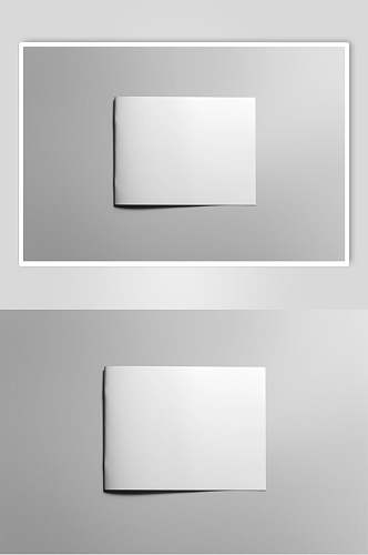 长方形阴影灰画册封面贴图样机