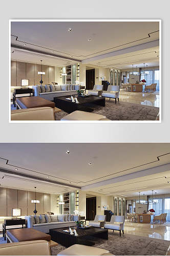 温馨优雅高级米白色新中式室内图片