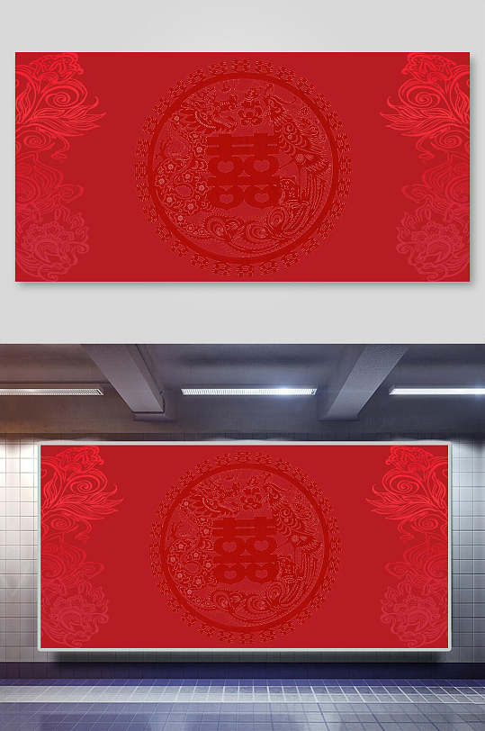 结婚红色背景图片-结婚红色背景设计素材-结婚红色背景模板下载