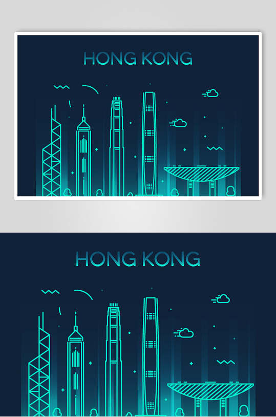 香港城市地标建筑插画素材立即下载香港城市地标建筑插画香港城市地标
