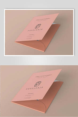 粉色吸油纸品牌VI设计样机