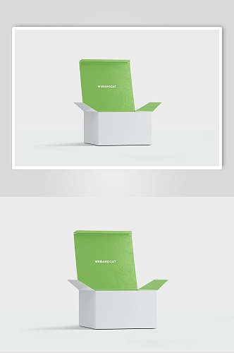 打开打开立体品牌包装盒设计样机