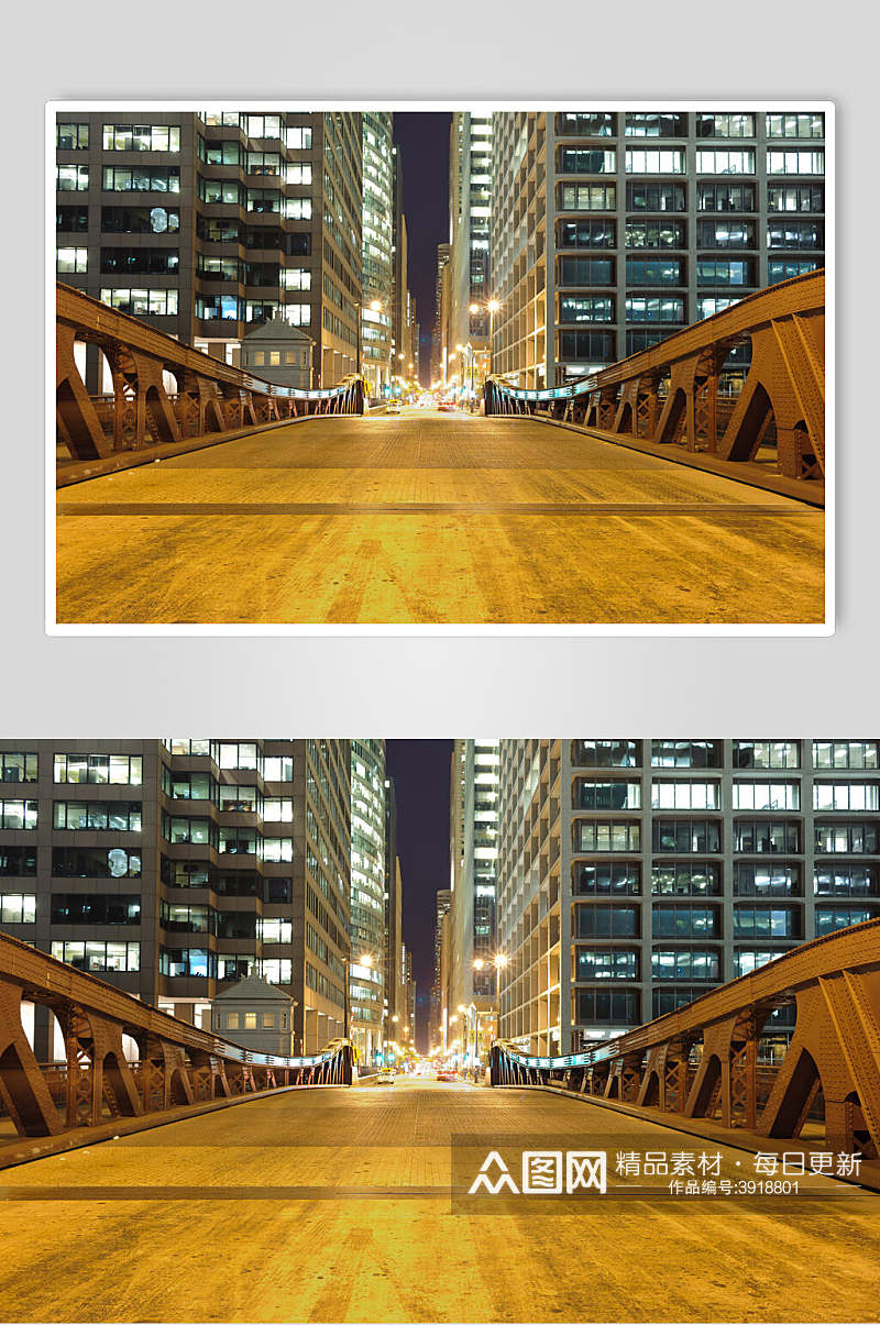 大气时尚高级感道路黄城市桥梁图片素材