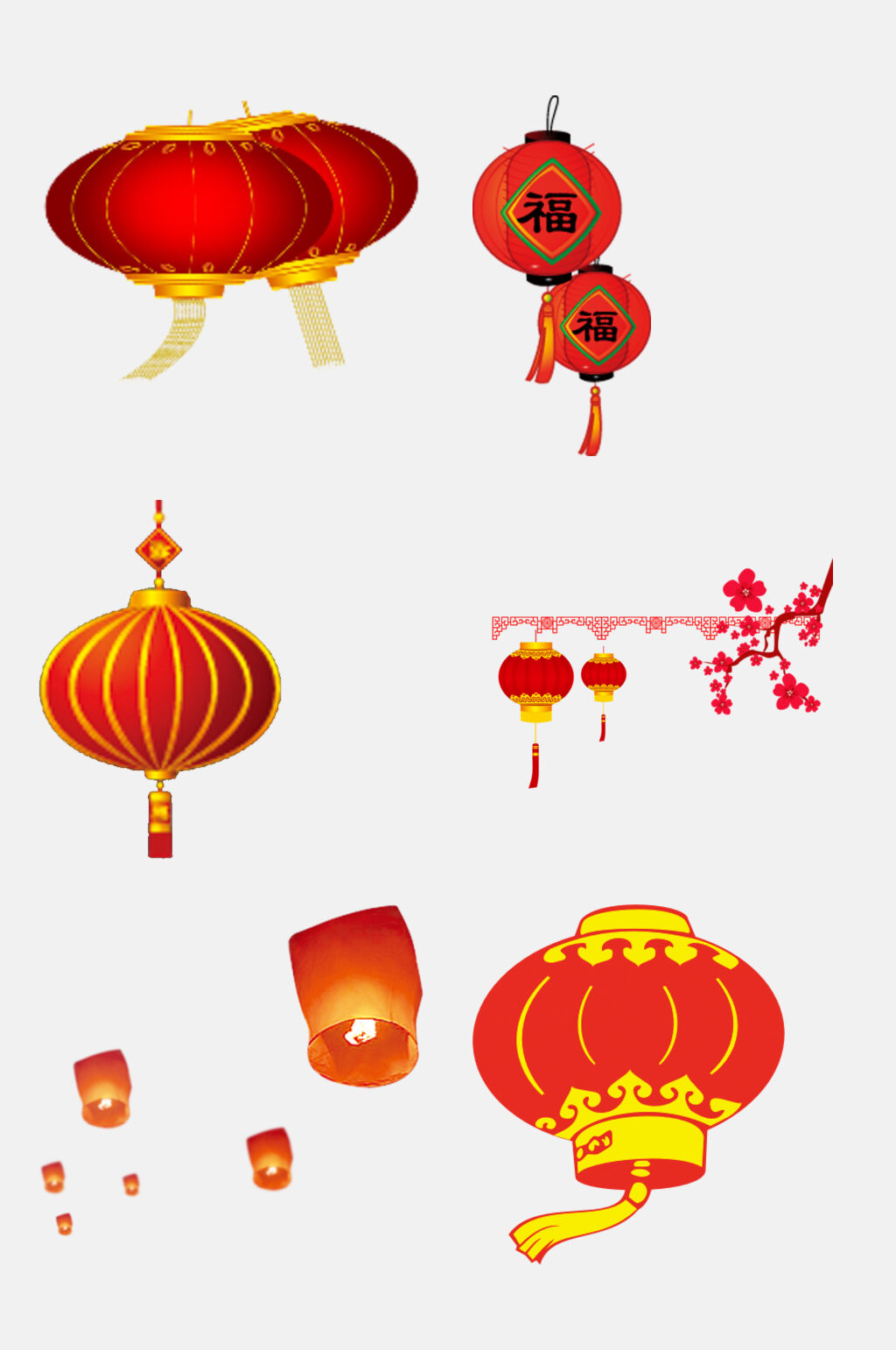卡通古风灯笼免抠素材素材
