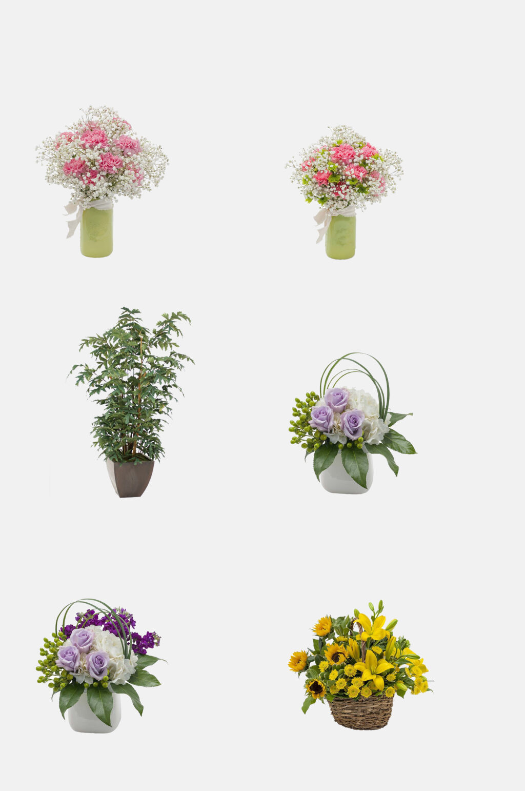 唯美大气花篮绿植花艺免抠素材素材