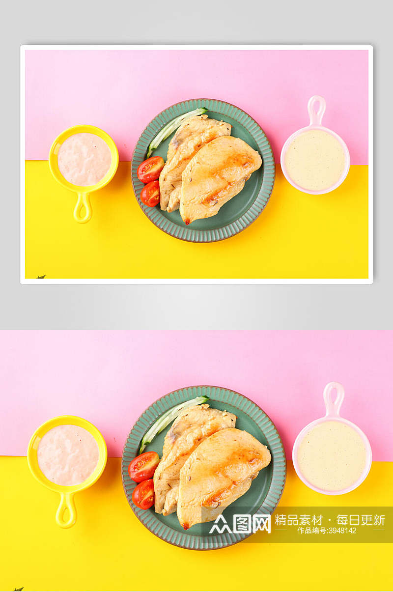 牛奶燕麦沙拉美食图片素材