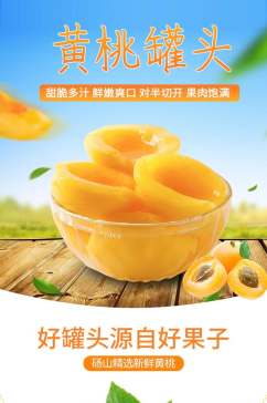 黄桃罐头水果手机版详情页