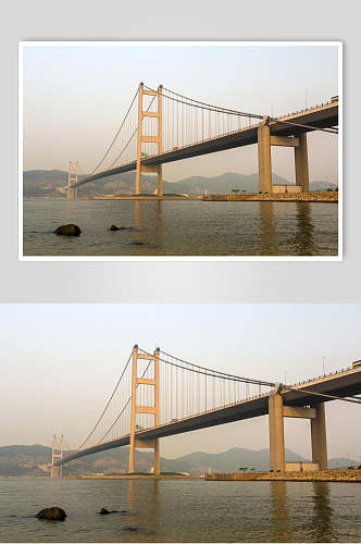 优雅时尚高级感河水城市桥梁图片