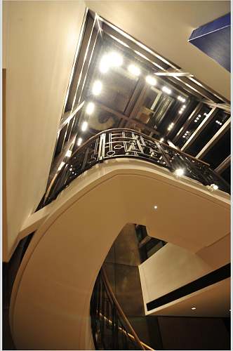 时尚艺术创意楼梯灯新中式室内图片