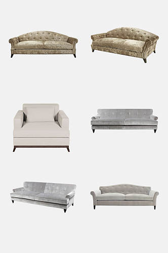 欧式沙发新古典家具免抠素材
