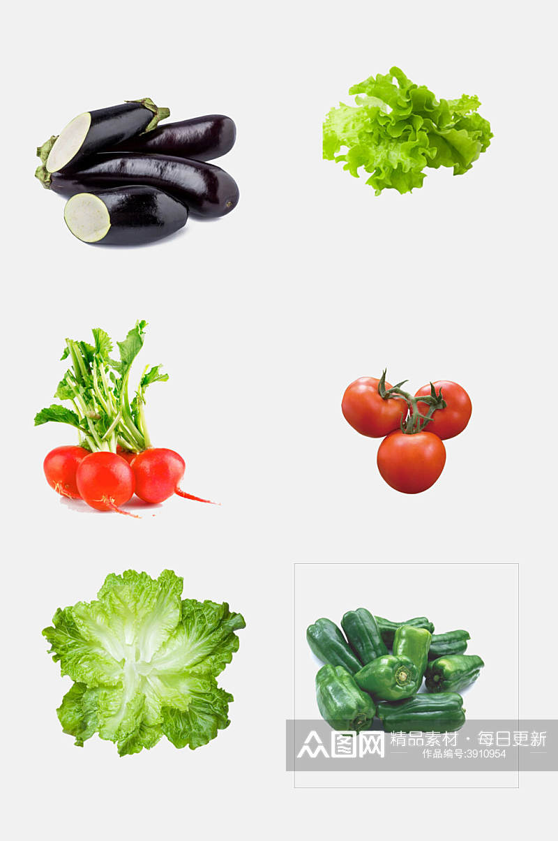 大气茄子各种蔬菜免抠素材素材