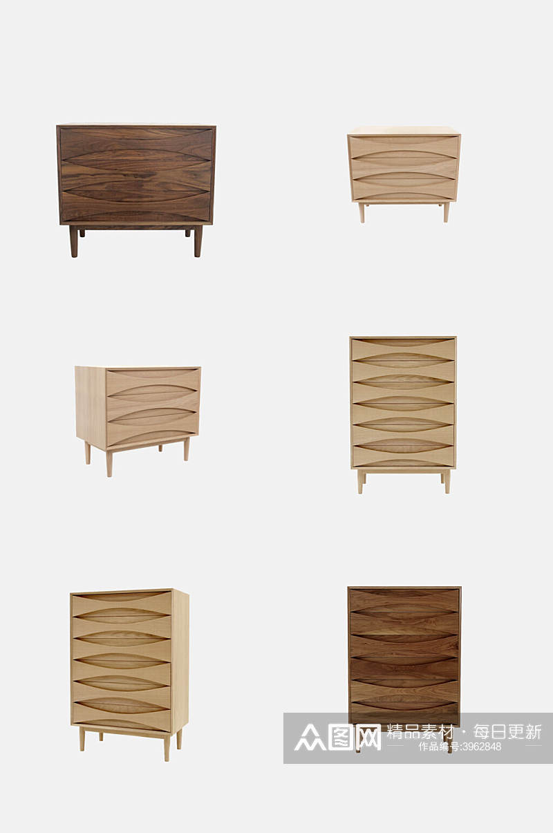 实木现代家具免抠素材素材