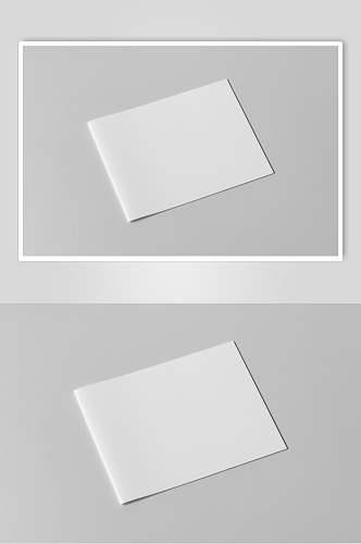 长方形阴影灰色画册封面贴图样机