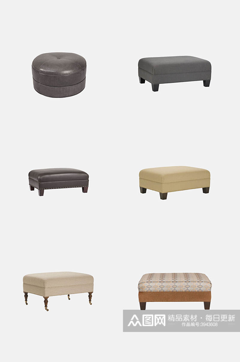 创意皮沙发美式家具免抠素材素材