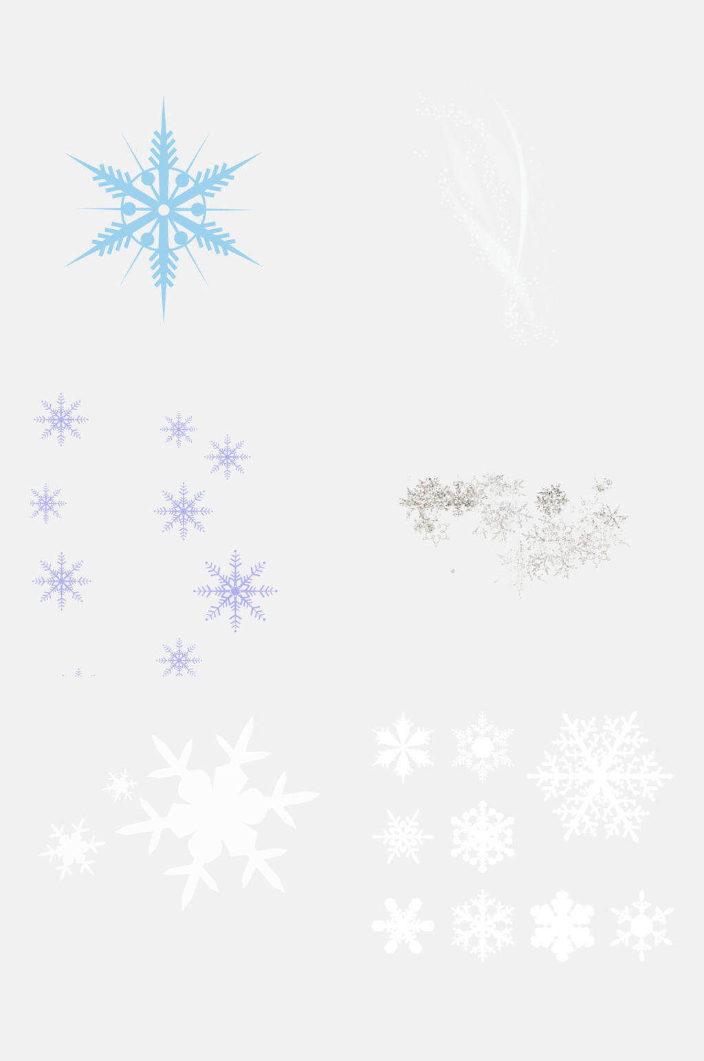 白色冰凌雪花免抠素材素材