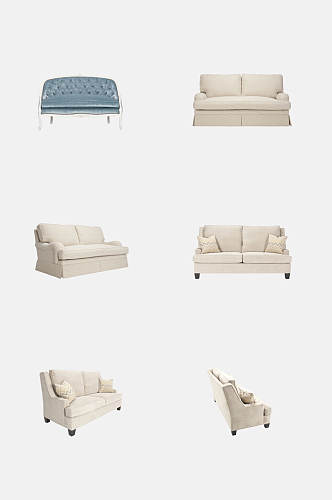 创意时尚白色椅子美式家具免抠素材
