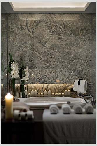 唯美大气浴缸古典法式装修设计图片