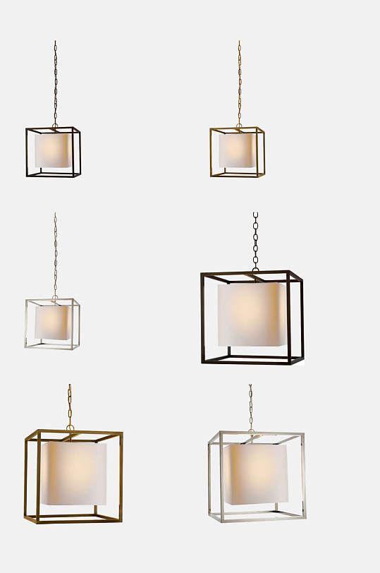 正方形吊灯灯具灯饰免抠素材