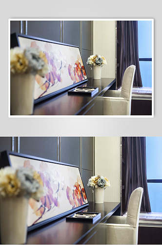 温馨优雅高级盆栽白新中式室内图片