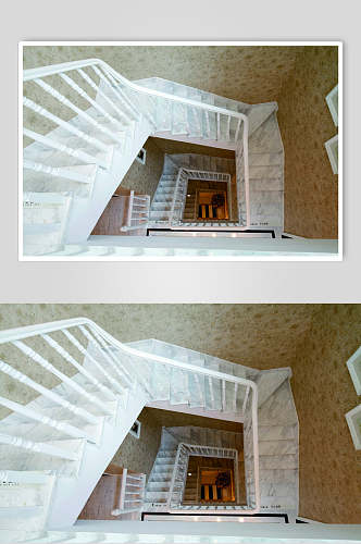白色楼梯法式别墅样板间图片