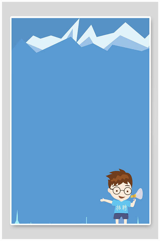 蓝色眼睛男孩青春毕业季背景-众图网