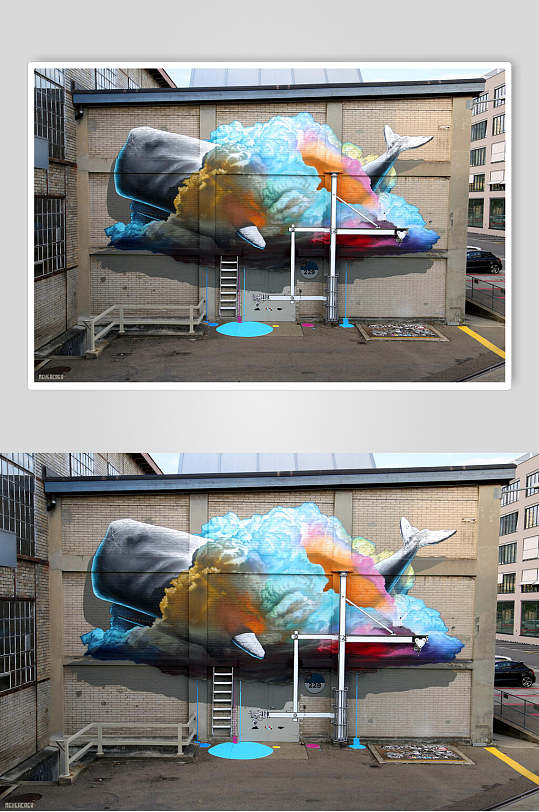 海洋街头墙面涂鸦图片