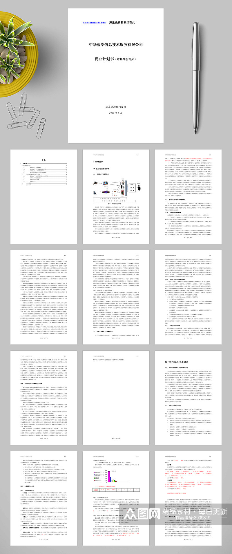 远卓中华医学信息技术服务有限公司商业计划书市场分析部分WORD素材