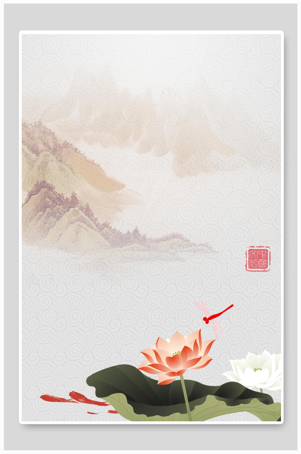 水墨画中国风背景素材
