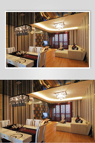 新中式餐厅装修图片