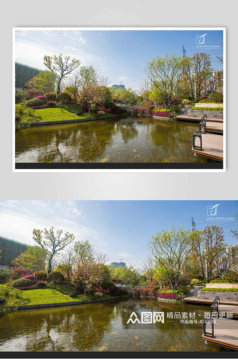 湖景独墅湖低密度生态别墅景观设计图片素材