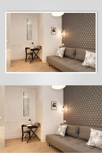 简约大气桌椅沙发画北欧三居室图片