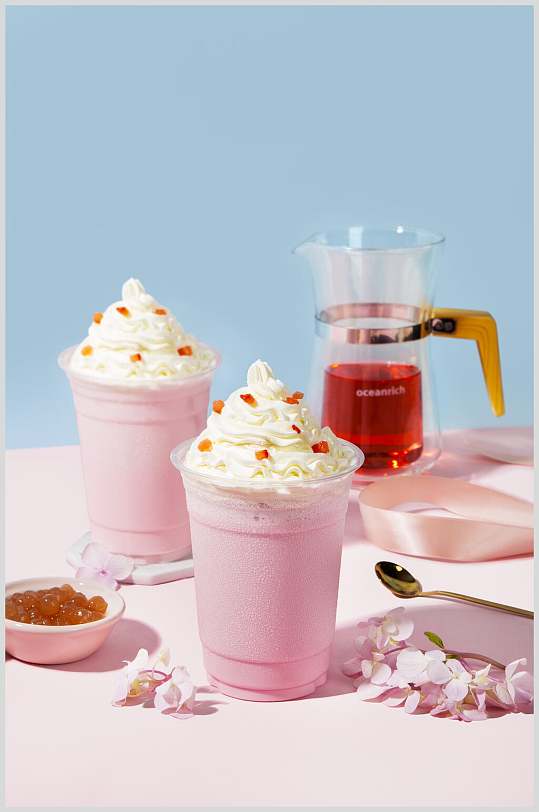 樱花奶茶果汁图片