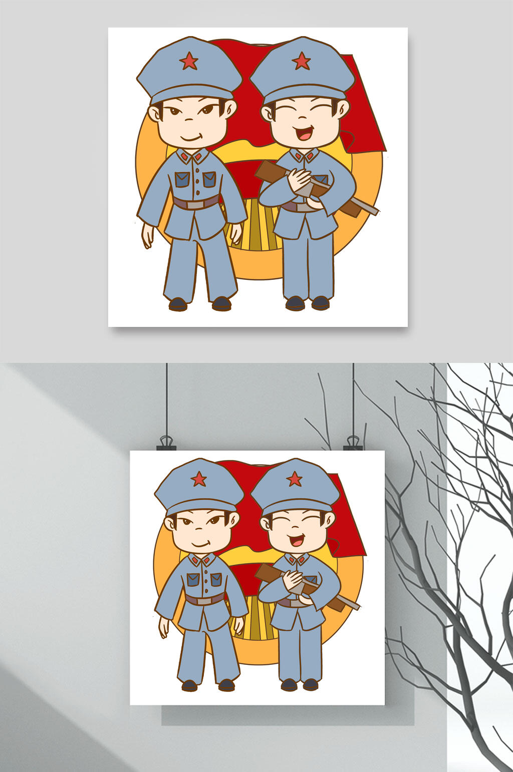 高端时尚士兵解放军素材素材