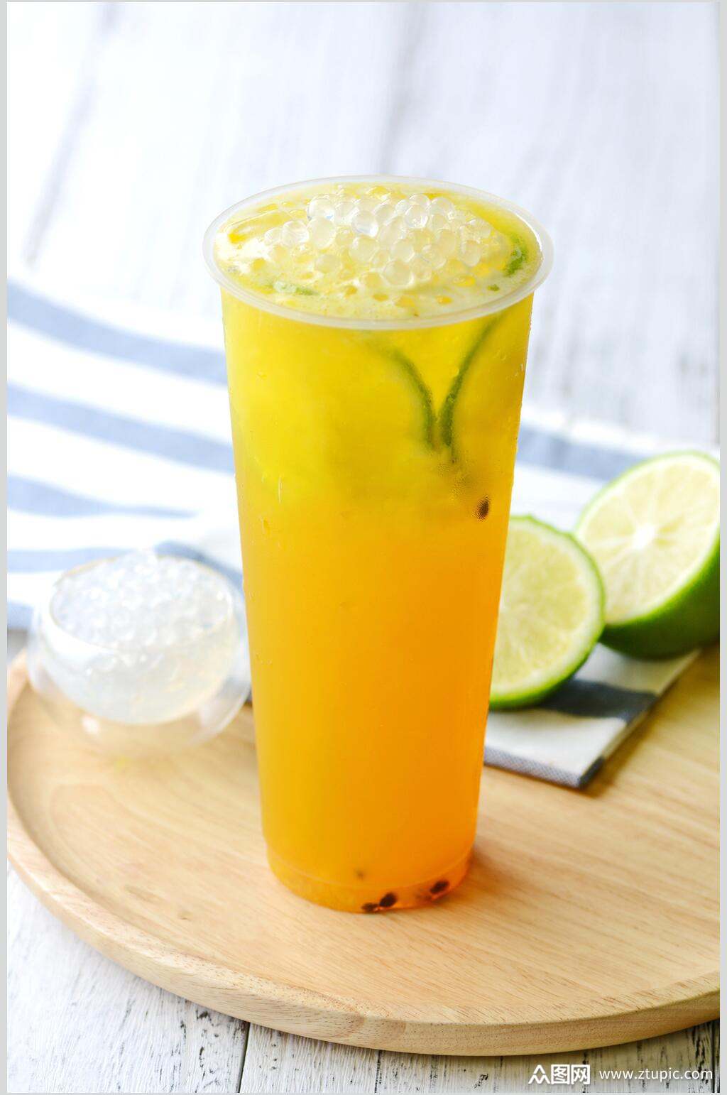 百香果茶奶茶果汁图片
